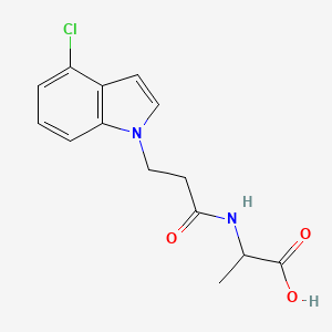 molecular formula C14H15ClN2O3 B5945066 N-[3-(4-chloro-1H-indol-1-yl)propanoyl]alanine 
