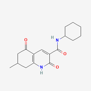 molecular formula C17H22N2O3 B5945069 N-cyclohexyl-7-methyl-2,5-dioxo-1,2,5,6,7,8-hexahydroquinoline-3-carboxamide 