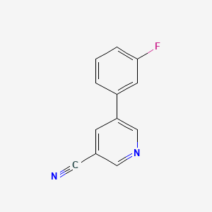 molecular formula C12H7FN2 B594508 5-(3-Fluorophenyl)pyridine-3-carbonitrile CAS No. 1214373-90-6