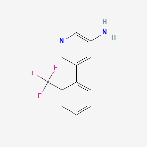 molecular formula C12H9F3N2 B594509 5-(2-(三氟甲基)苯基)吡啶-3-胺 CAS No. 1224740-83-3