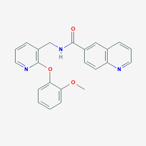 molecular formula C23H19N3O3 B5945100 N-{[2-(2-methoxyphenoxy)pyridin-3-yl]methyl}quinoline-6-carboxamide 