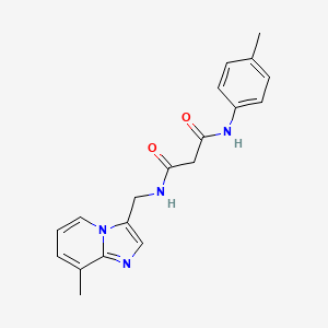 molecular formula C19H20N4O2 B5945105 N-[(8-methylimidazo[1,2-a]pyridin-3-yl)methyl]-N'-(4-methylphenyl)malonamide 
