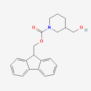 molecular formula C21H23NO3 B594517 1-Fmoc-3-(hydroxymethyl)piperidine CAS No. 1341328-61-7