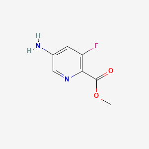 molecular formula C7H7FN2O2 B594520 Methyl 5-amino-3-fluoropyridine-2-carboxylate CAS No. 1374652-08-0