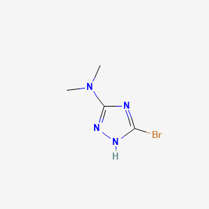 molecular formula C4H7BrN4 B594522 3-溴-N,N-二甲基-1H-1,2,4-三唑-5-胺 CAS No. 1243250-05-6