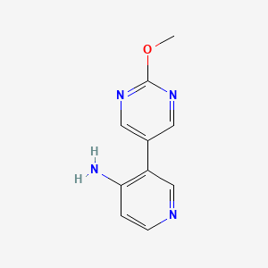 molecular formula C10H10N4O B594528 3-(2-Methoxypyrimidin-5-yl)pyridin-4-amine CAS No. 1258634-42-2