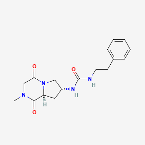 molecular formula C17H22N4O3 B5945316 N-[(7R,8aS)-2-methyl-1,4-dioxooctahydropyrrolo[1,2-a]pyrazin-7-yl]-N'-(2-phenylethyl)urea 