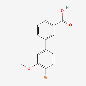 molecular formula C14H11BrO3 B594532 4'-Bromo-3'-methoxybiphenyl-3-carboxylic acid CAS No. 1215206-10-2