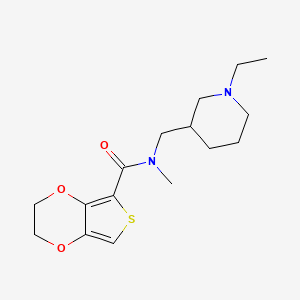 molecular formula C16H24N2O3S B5945346 N-[(1-ethylpiperidin-3-yl)methyl]-N-methyl-2,3-dihydrothieno[3,4-b][1,4]dioxine-5-carboxamide 