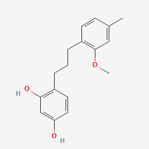 molecular formula C17H20O3 B594535 4-(3-(2-Methoxy-4-methylphenyl)propyl)benzene-1,3-diol CAS No. 1218764-74-9