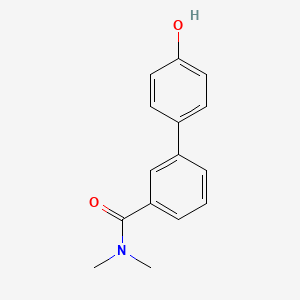 molecular formula C15H15NO2 B594536 4-[3-(N,N-Dimethylaminocarbonyl)phenyl]phenol CAS No. 1261896-44-9