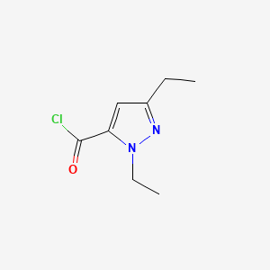 molecular formula C8H11ClN2O B594539 1,3-Diethyl-1H-pyrazole-5-carbonyl chloride CAS No. 126674-97-3