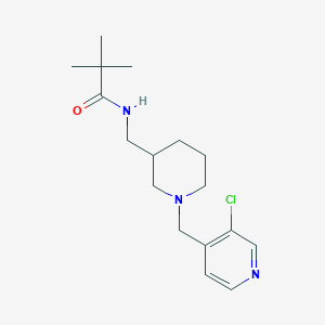 molecular formula C17H26ClN3O B5945547 N-({1-[(3-chloropyridin-4-yl)methyl]piperidin-3-yl}methyl)-2,2-dimethylpropanamide 
