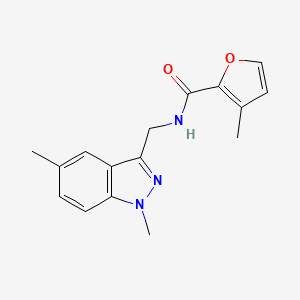 molecular formula C16H17N3O2 B5945557 N-[(1,5-dimethyl-1H-indazol-3-yl)methyl]-3-methyl-2-furamide 