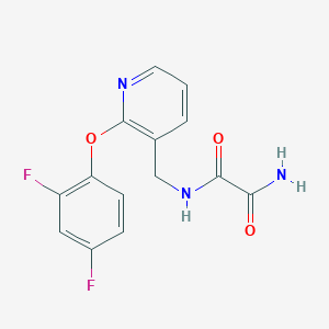 molecular formula C14H11F2N3O3 B5945613 N-{[2-(2,4-difluorophenoxy)pyridin-3-yl]methyl}ethanediamide 