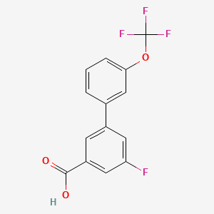 molecular formula C14H8F4O3 B594562 5-Fluoro-3-(3-trifluoromethoxyphenyl)benzoic acid CAS No. 1261460-04-1