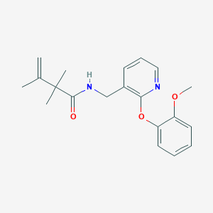 molecular formula C20H24N2O3 B5945633 N-{[2-(2-methoxyphenoxy)pyridin-3-yl]methyl}-2,2,3-trimethylbut-3-enamide 