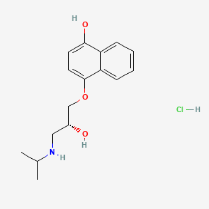 molecular formula C16H22ClNO3 B594565 (+)-Hydroxypropranolol Hydrochloride CAS No. 135201-49-9
