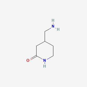 molecular formula C6H12N2O B594571 4-(AMINOMETHYL)PIPERIDIN-2-ONE CAS No. 1234615-77-0