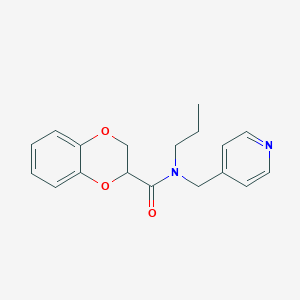 molecular formula C18H20N2O3 B5945737 N-propyl-N-(pyridin-4-ylmethyl)-2,3-dihydro-1,4-benzodioxine-2-carboxamide 