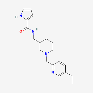 molecular formula C19H26N4O B5945850 N-({1-[(5-ethylpyridin-2-yl)methyl]piperidin-3-yl}methyl)-1H-pyrrole-2-carboxamide 
