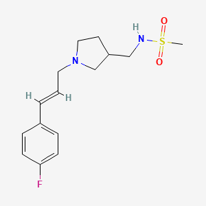 molecular formula C15H21FN2O2S B5945877 N-({1-[(2E)-3-(4-fluorophenyl)prop-2-en-1-yl]pyrrolidin-3-yl}methyl)methanesulfonamide 