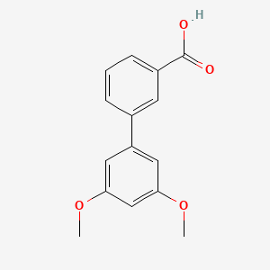 molecular formula C15H14O4 B594588 3',5'-Dimethoxy-[1,1'-biphenyl]-3-carboxylic acid CAS No. 1215205-86-9