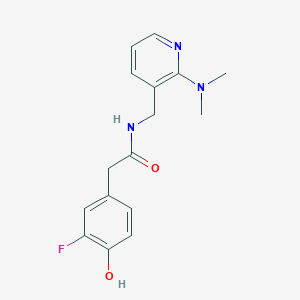 molecular formula C16H18FN3O2 B5945895 N-{[2-(dimethylamino)pyridin-3-yl]methyl}-2-(3-fluoro-4-hydroxyphenyl)acetamide 