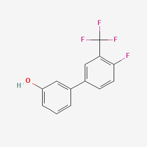molecular formula C13H8F4O B594592 3-(4-Fluoro-3-trifluoromethylphenyl)phenol CAS No. 1261889-86-4