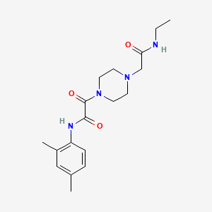 molecular formula C18H26N4O3 B5945935 N-(2,4-dimethylphenyl)-2-{4-[2-(ethylamino)-2-oxoethyl]piperazin-1-yl}-2-oxoacetamide 