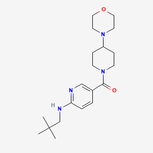molecular formula C20H32N4O2 B5945950 N-(2,2-dimethylpropyl)-5-[(4-morpholin-4-ylpiperidin-1-yl)carbonyl]pyridin-2-amine 
