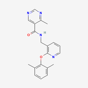 molecular formula C20H20N4O2 B5945962 N-{[2-(2,6-dimethylphenoxy)pyridin-3-yl]methyl}-4-methylpyrimidine-5-carboxamide 