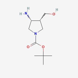tert-butyl (3R,4R)-3-amino-4-(hydroxymethyl)pyrrolidine-1-carboxylate