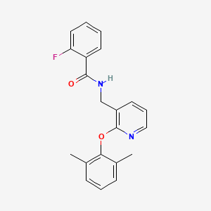 molecular formula C21H19FN2O2 B5946095 N-{[2-(2,6-dimethylphenoxy)pyridin-3-yl]methyl}-2-fluorobenzamide 