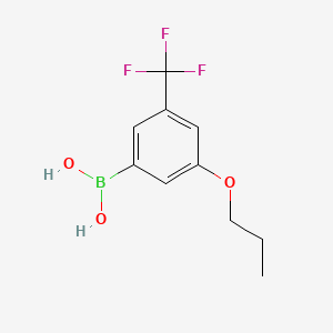 molecular formula C10H12BF3O3 B594611 (3-Propoxy-5-(trifluoromethyl)phenyl)boronic acid CAS No. 1256345-47-7
