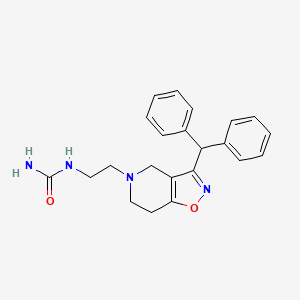 molecular formula C22H24N4O2 B5946112 N-{2-[3-(diphenylmethyl)-6,7-dihydroisoxazolo[4,5-c]pyridin-5(4H)-yl]ethyl}urea 