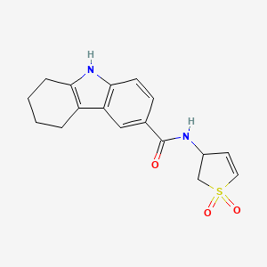 molecular formula C17H18N2O3S B5946172 N-(1,1-dioxido-2,3-dihydro-3-thienyl)-2,3,4,9-tetrahydro-1H-carbazole-6-carboxamide 