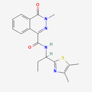 molecular formula C18H20N4O2S B5946184 N-[1-(4,5-dimethyl-1,3-thiazol-2-yl)propyl]-3-methyl-4-oxo-3,4-dihydrophthalazine-1-carboxamide 