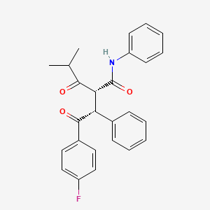 molecular formula C26H24FNO3 B594623 (2R)-2-[(1R)-2-(4-Fluorophenyl)-2-oxo-1-phenylethyl]-4-methyl-3-oxo-N-phenylpentanamide CAS No. 125971-58-6