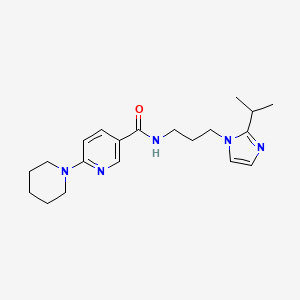 molecular formula C20H29N5O B5946237 N-[3-(2-isopropyl-1H-imidazol-1-yl)propyl]-6-piperidin-1-ylnicotinamide 
