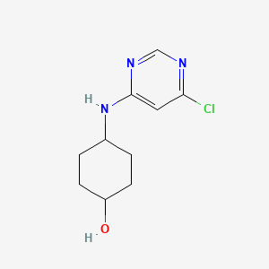 molecular formula C10H14ClN3O B594625 4-[(6-Chloropyrimidin-4-yl)amino]cyclohexan-1-ol CAS No. 1261230-58-3