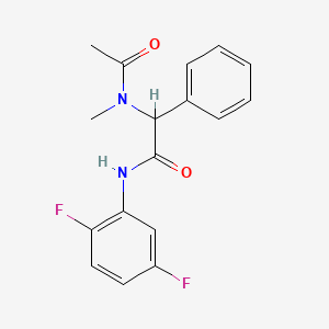molecular formula C17H16F2N2O2 B594627 2-[Acetyl(methyl)amino]-N-(2,5-difluorophenyl)-2-phenylacetamide CAS No. 131655-23-7