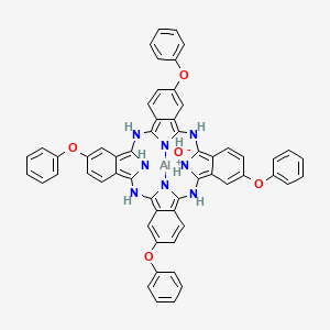molecular formula C56H39AlN8O5 B594628 ALUMINUM 2,9,16,23-TETRAPHENOXY-29 H ,31 H-PHTHALOCYANINE HYDROXIDE CAS No. 128897-67-6