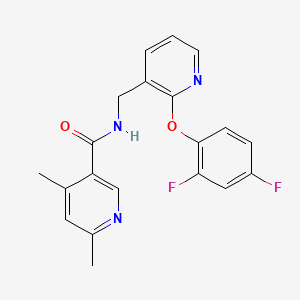 molecular formula C20H17F2N3O2 B5946280 N-{[2-(2,4-difluorophenoxy)pyridin-3-yl]methyl}-4,6-dimethylnicotinamide 