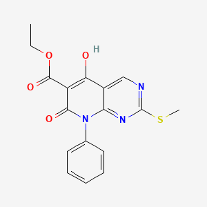 Ethyl 5-hydroxy-2-(methylthio)-7-oxo-8-phenyl-7,8-dihydropyrido[2,3-d]pyrimidine-6-carboxylate