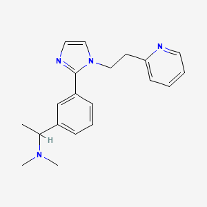 molecular formula C20H24N4 B5946319 N,N-dimethyl-1-{3-[1-(2-pyridin-2-ylethyl)-1H-imidazol-2-yl]phenyl}ethanamine 