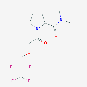 molecular formula C12H18F4N2O3 B5946351 N,N-dimethyl-1-[(2,2,3,3-tetrafluoropropoxy)acetyl]pyrrolidine-2-carboxamide 