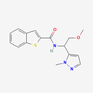 molecular formula C16H17N3O2S B5946403 N-[2-methoxy-1-(1-methyl-1H-pyrazol-5-yl)ethyl]-1-benzothiophene-2-carboxamide 