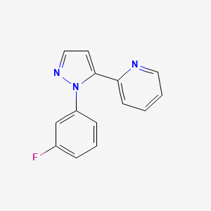 molecular formula C14H10FN3 B594651 2-(1-(3-fluorophenyl)-1H-pyrazol-5-yl)pyridine CAS No. 1269292-38-7