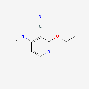 molecular formula C11H15N3O B594652 4-(Dimethylamino)-2-ethoxy-6-methylnicotinonitrile CAS No. 137440-90-5
